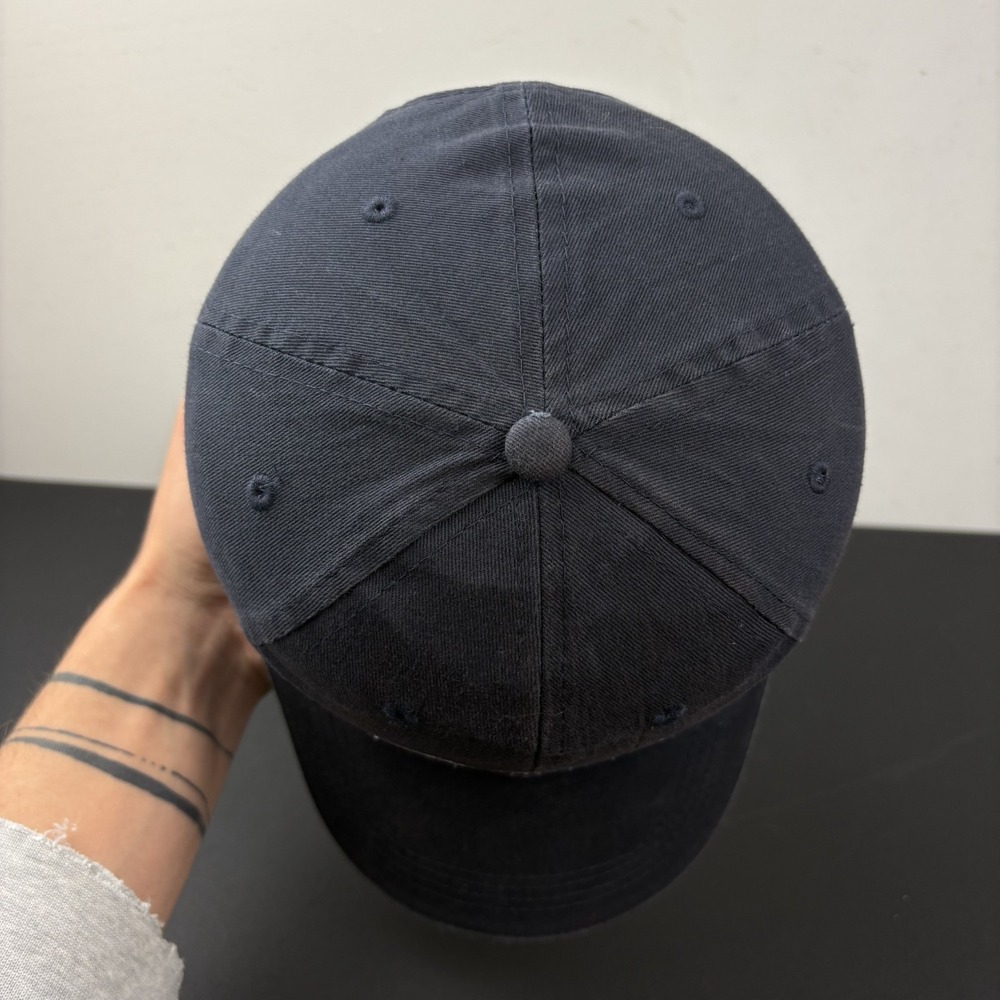Vintage Pepsi Hat Navy Blue White Sandwich Brim Embroidered Globe Logo Strapback - Picture 4 of 6